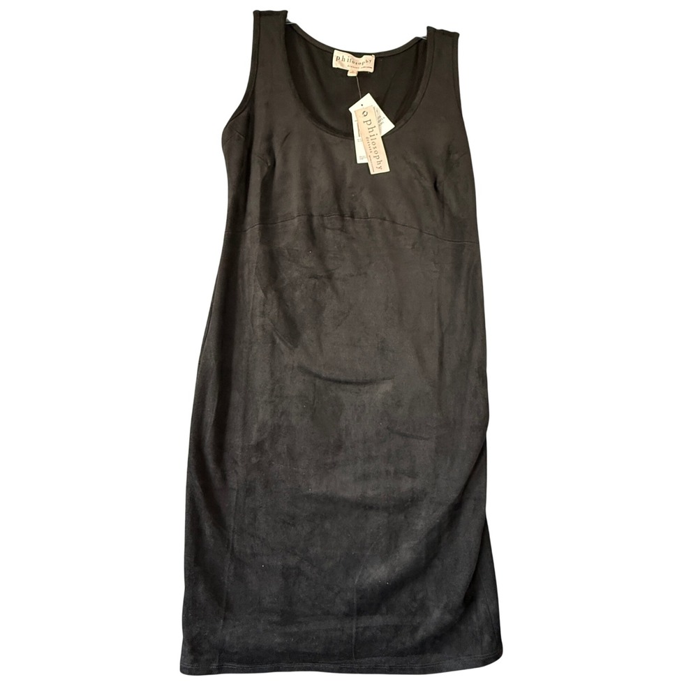 Philosophy Republic Clothing Black Faux Leather Sleeveless Dress -‎ Size 6